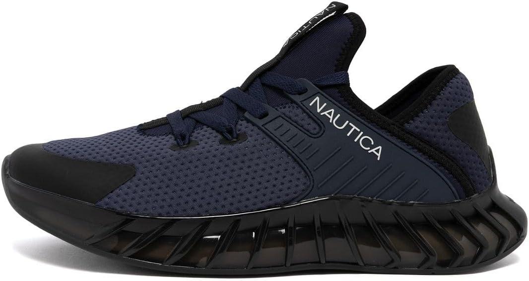 imageNautica Mens Casual Fashion Sneakers Lightweight LaceUp Athletic Walking Shoes for Gym amp Tennis ComfortableNavy Blackkediri