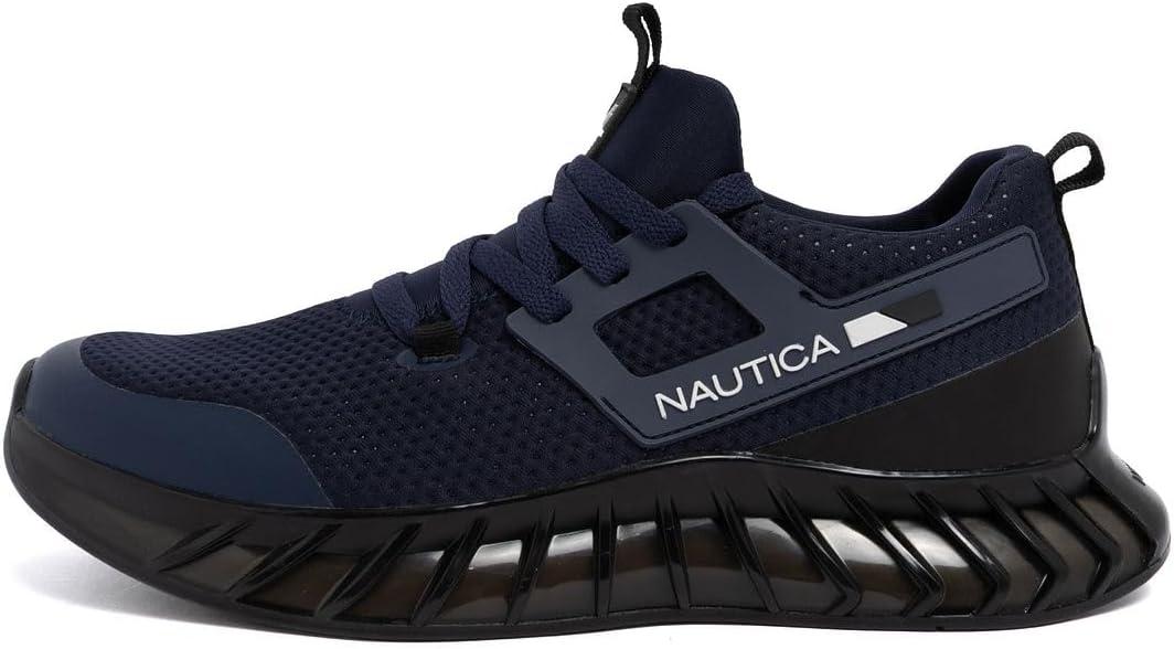 imageNautica Mens Casual Fashion Sneakers Lightweight LaceUp Athletic Walking Shoes for Gym amp Tennis ComfortableNavy Blacklazith