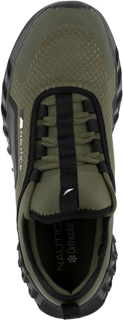 imageNautica Mens Casual Fashion Sneakers Lightweight LaceUp Athletic Walking Shoes for Gym amp Tennis ComfortableOlive Black