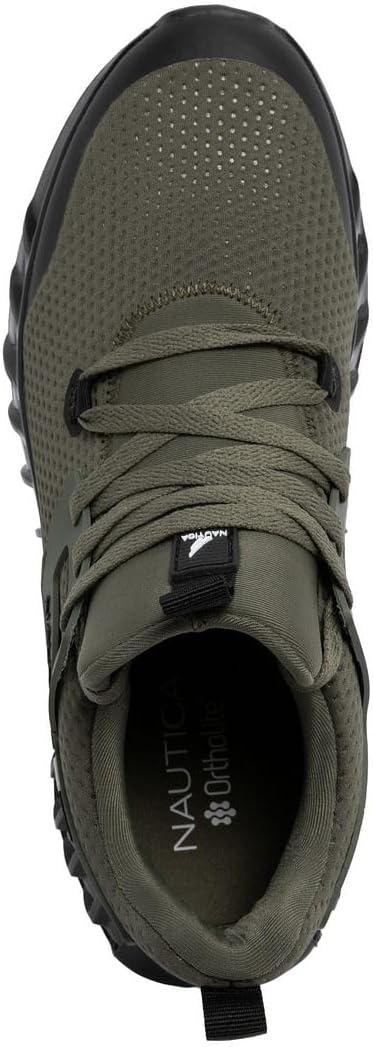 imageNautica Mens Casual Fashion Sneakers Lightweight LaceUp Athletic Walking Shoes for Gym amp Tennis ComfortableOlive Blacklazith