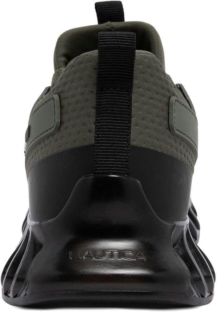 imageNautica Mens Casual Fashion Sneakers Lightweight LaceUp Athletic Walking Shoes for Gym amp Tennis ComfortableOlive Blacklazith