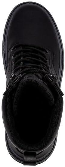 imageNautica Mens Casual Lace Up Ankle Boots High Water amp Slip Resistant Outdoor Lightweight Utility Leather Shoes for Work Winter Walking ConstructionBlack