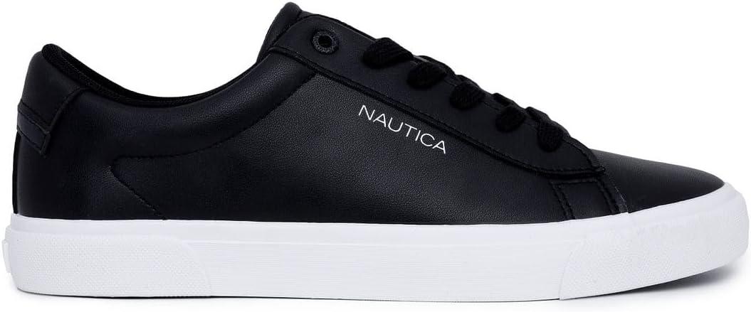 imageNautica Mens Casual Shoe Classic LaceUp Low Top Loafer Fashion Sneaker in Medium amp Wide Width SizesAlosblack