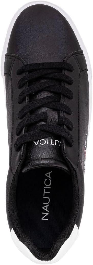 imageNautica Mens Casual Shoe Classic LaceUp Low Top Loafer Fashion Sneaker in Medium amp Wide Width SizesBlack