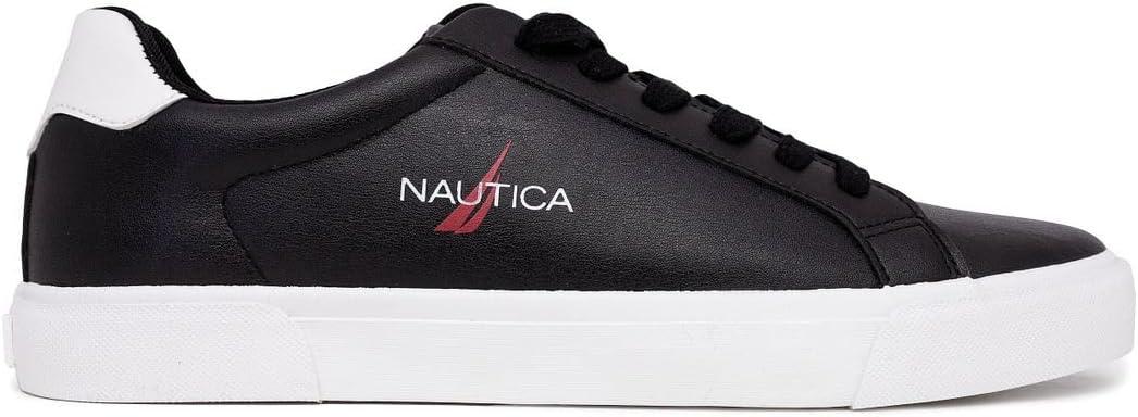 imageNautica Mens Casual Shoe Classic LaceUp Low Top Loafer Fashion Sneaker in Medium amp Wide Width SizesBlack