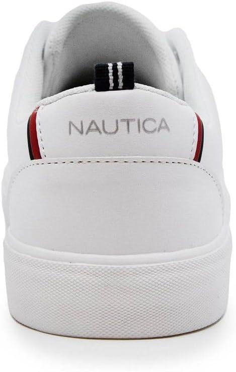 imageNautica Mens Casual Shoe Classic LaceUp Low Top Loafer Fashion Sneaker in Medium amp Wide Width SizesGraveswhiteNavy