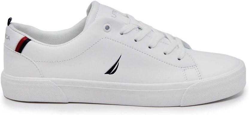 imageNautica Mens Casual Shoe Classic LaceUp Low Top Loafer Fashion Sneaker in Medium amp Wide Width SizesGraveswhiteNavy