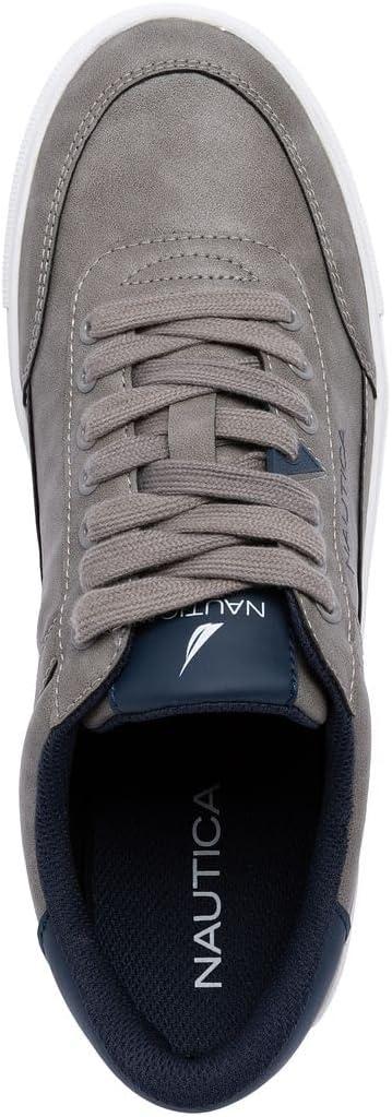 imageNautica Mens Casual Shoe Classic LaceUp Low Top Loafer Fashion Sneaker in Medium amp Wide Width SizesGreyjansen