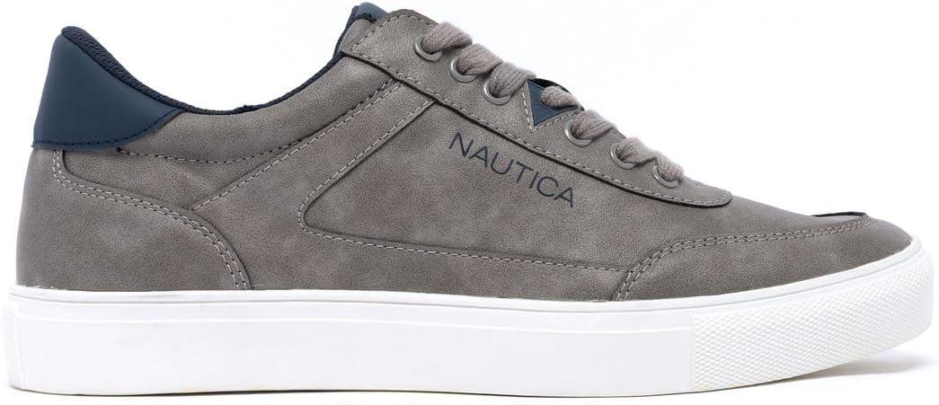 imageNautica Mens Casual Shoe Classic LaceUp Low Top Loafer Fashion Sneaker in Medium amp Wide Width SizesGreyjansen