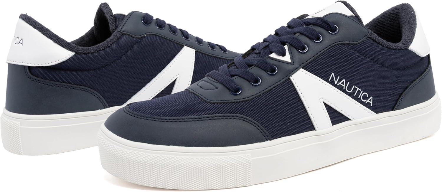 imageNautica Mens Casual Shoe Classic LaceUp Low Top Loafer Fashion Sneaker in Medium amp Wide Width SizesNavymuna
