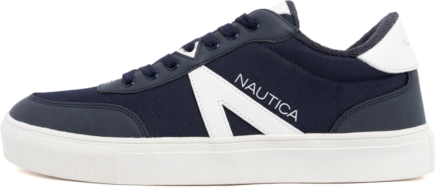imageNautica Mens Casual Shoe Classic LaceUp Low Top Loafer Fashion Sneaker in Medium amp Wide Width SizesNavymuna