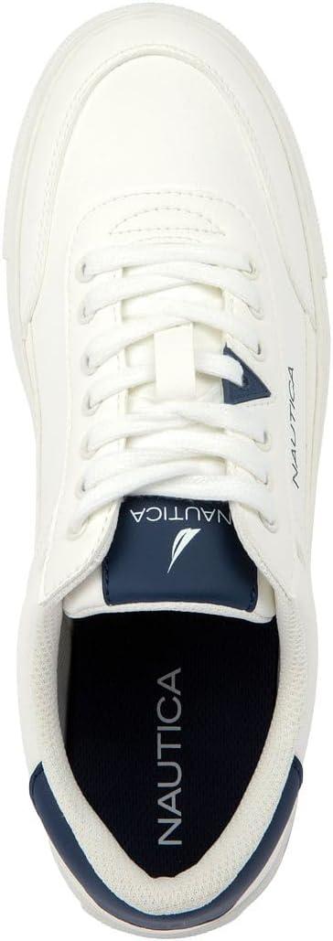 imageNautica Mens Casual Shoe Classic LaceUp Low Top Loafer Fashion Sneaker in Medium amp Wide Width SizesWhitejansen