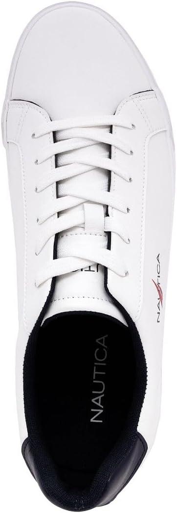imageNautica Mens Casual Shoe Classic LaceUp Low Top Loafer Fashion Sneaker in Medium amp Wide Width SizesWhitemyton 2