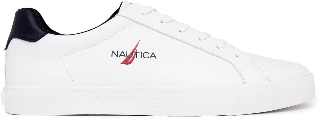 imageNautica Mens Casual Shoe Classic LaceUp Low Top Loafer Fashion Sneaker in Medium amp Wide Width SizesWhitemyton 2