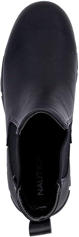 imageNautica Mens Chelsea Boot SlipOn Dress Ankle Shoe Chukka Desert BootsWuzerBlack Smooth