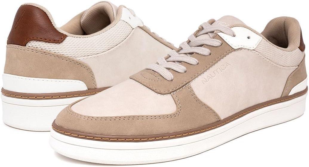 imageNautica Mens Classic LaceUp Low Top Fashion Sneaker Loafer Stylish and Comfortable Casual ShoeSandsavar