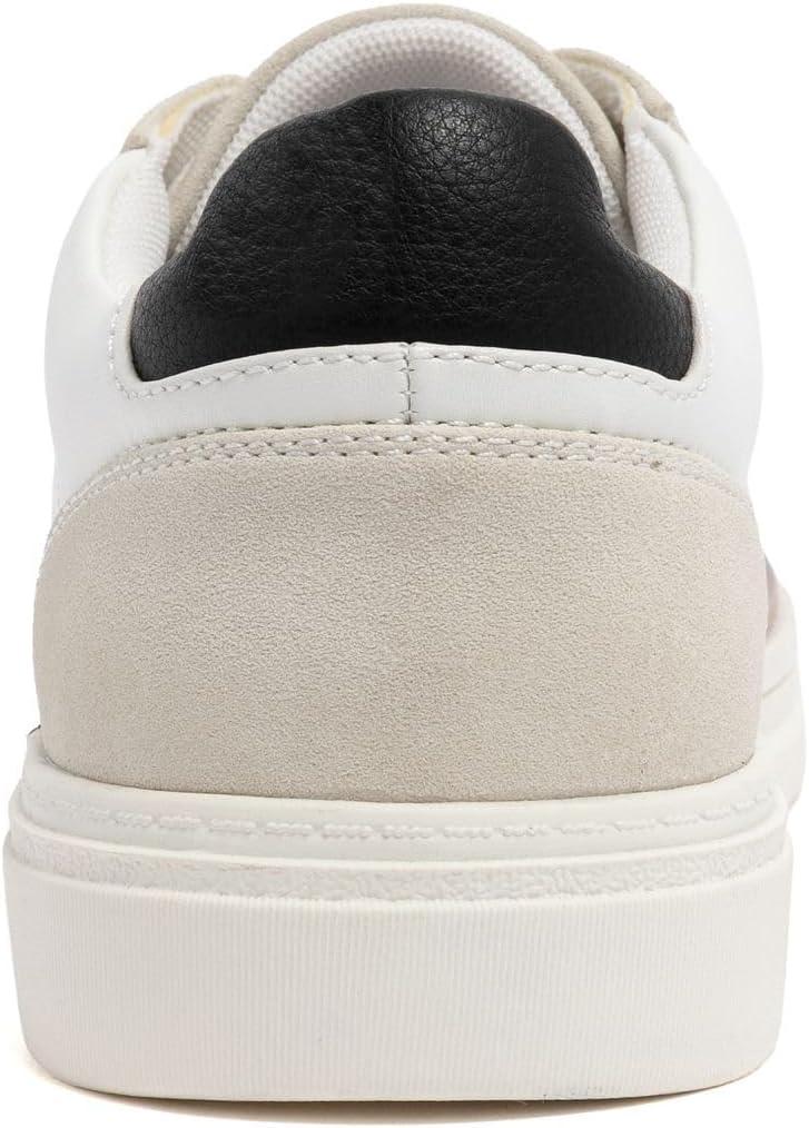 imageNautica Mens Classic LaceUp Low Top Fashion Sneaker Loafer Stylish and Comfortable Casual ShoeWhite Blackspence
