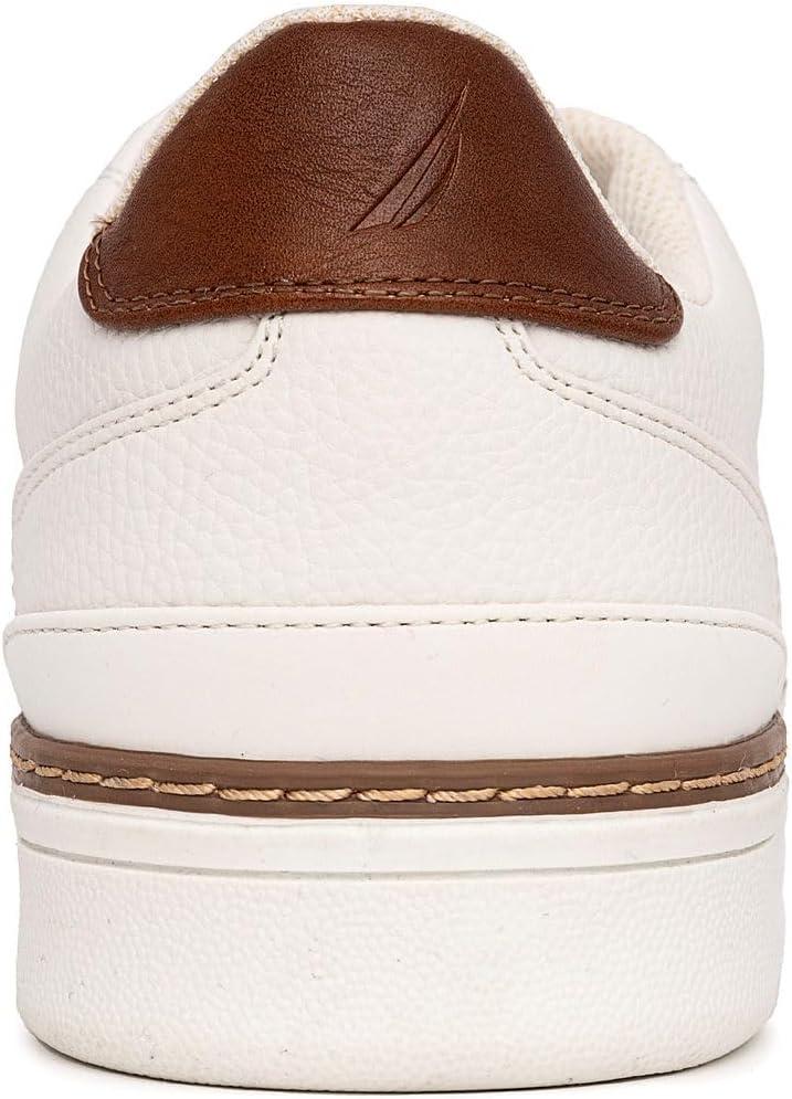 imageNautica Mens Classic LaceUp Low Top Fashion Sneaker Loafer Stylish and Comfortable Casual ShoeWhitejaro