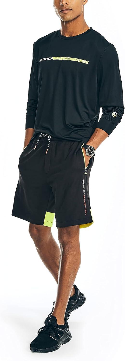 imageNautica Mens Competition Sustainably Crafted 9 Performance ShortTrue Black