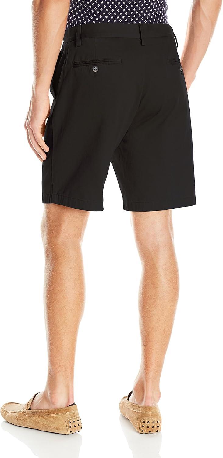 imageNautica Mens Cotton Twill Flat Front Chino ShortTrue Black 2
