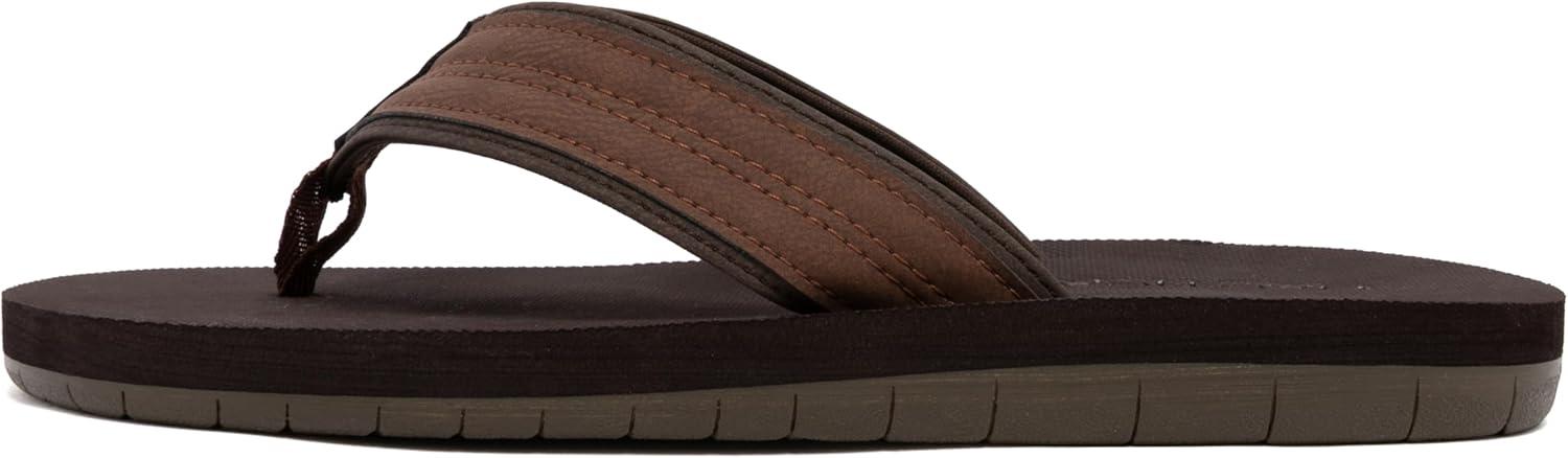 imageNautica Mens Flip Flop Shower Sandals Slides Comfortable Waterproof Beach Footwear SlipOn Thong MediumWide WidthTanthon