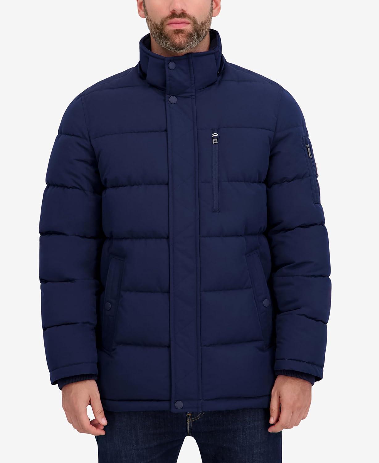 imageNautica Mens Heavyweight Puffer Jacket Parka Winter Coat Regular Big amp Tall SizesNavy Seas