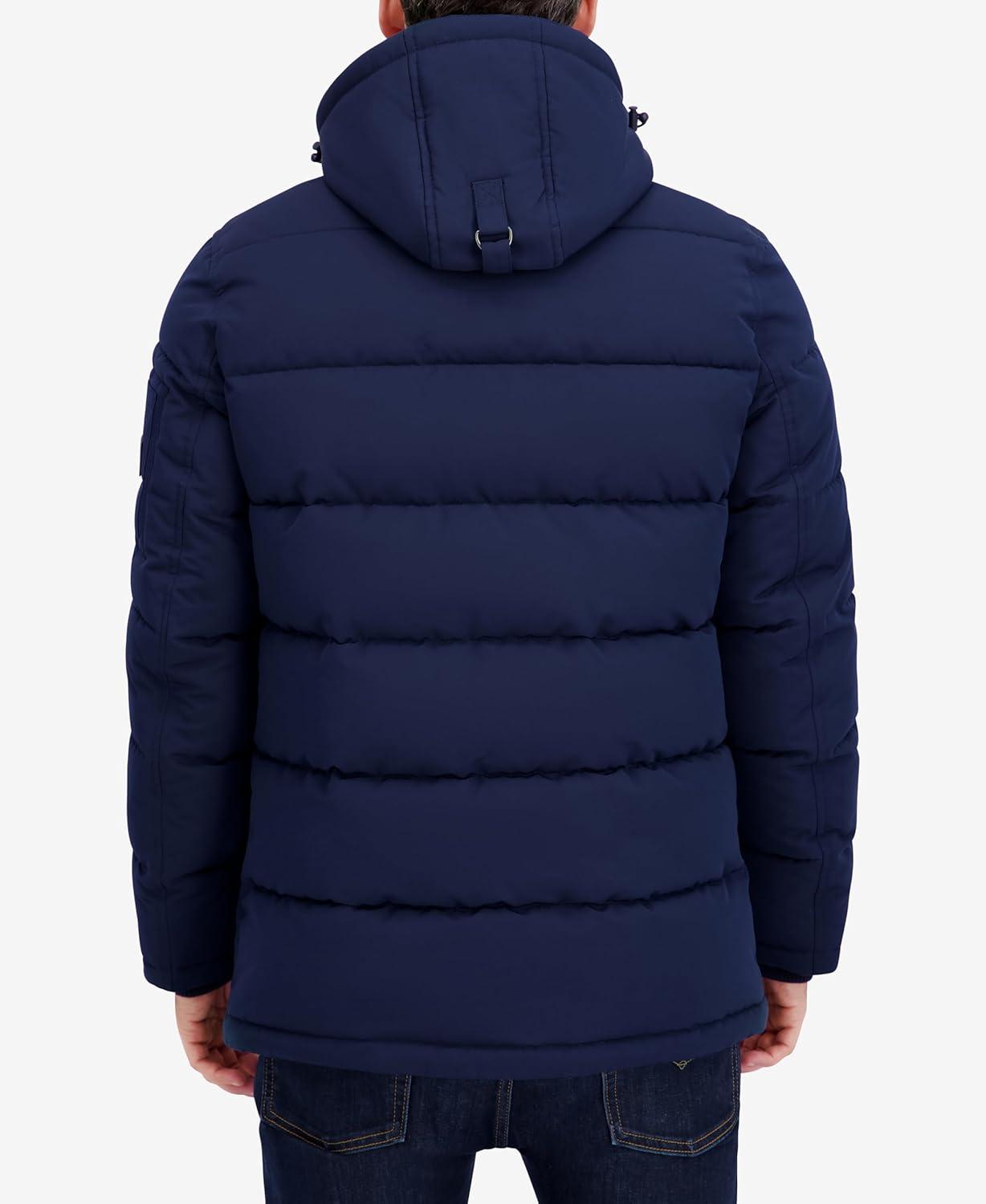 imageNautica Mens Heavyweight Puffer Jacket Parka Winter Coat Regular Big amp Tall SizesNavy Seas