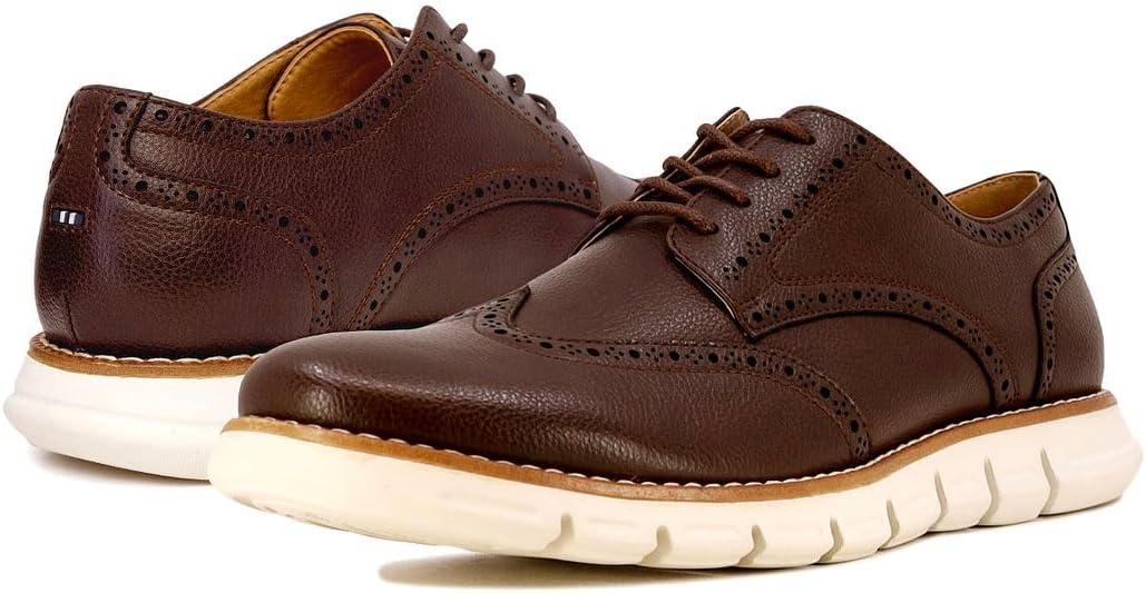 imageNautica Mens Knit Dress Oxford Dress Sneakers Breathable Stylish Lightweight amp Comfortable Ideal for Business or WalkingBrown Pebbled