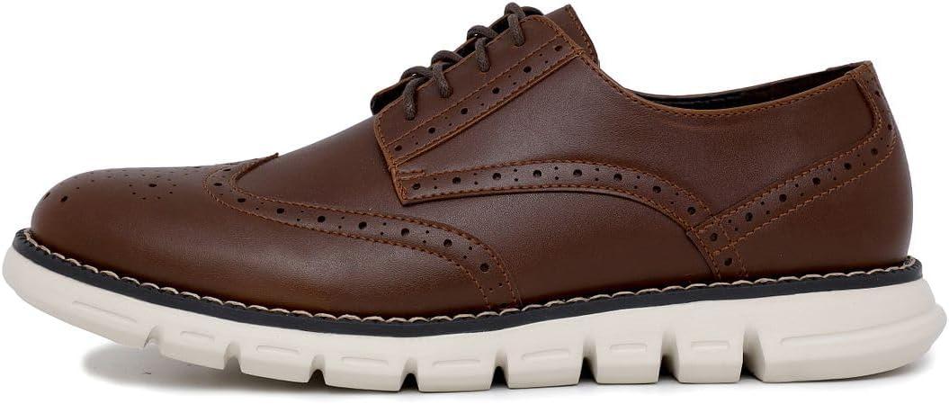imageNautica Mens Knit Dress Oxford Dress Sneakers Breathable Stylish Lightweight amp Comfortable Ideal for Business or WalkingBrown Smooth