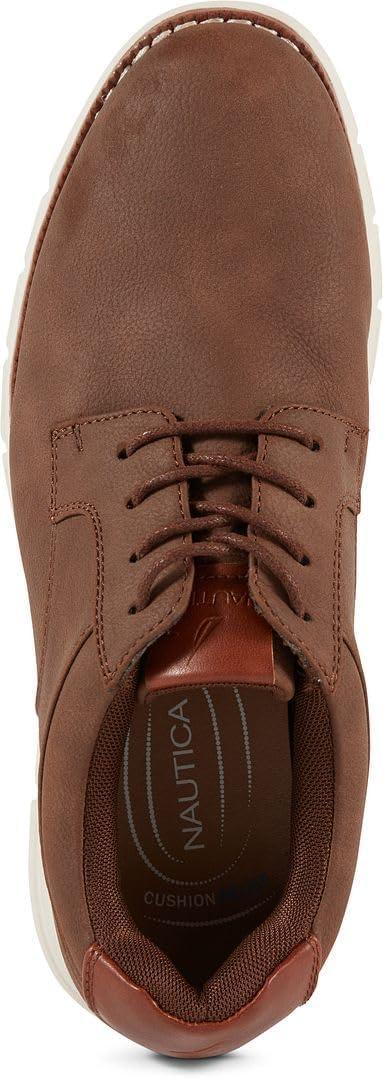 imageNautica Mens Knit Dress Oxford Dress Sneakers Breathable Stylish Lightweight amp Comfortable Ideal for Business or WalkingBrowneliam