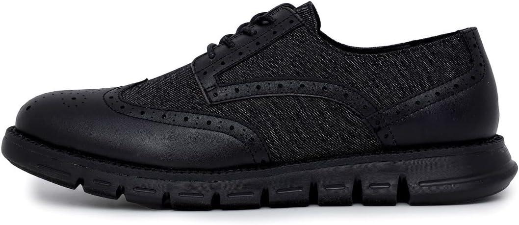imageNautica Mens Knit Dress Oxford Dress Sneakers Breathable Stylish Lightweight amp Comfortable Ideal for Business or WalkingDenim Black Smooth