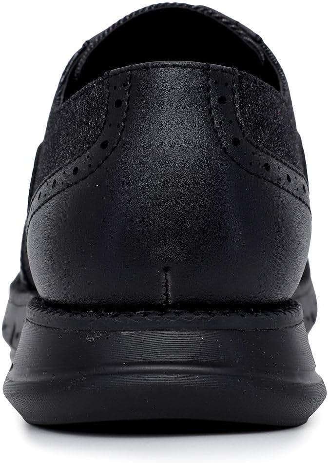 imageNautica Mens Knit Dress Oxford Dress Sneakers Breathable Stylish Lightweight amp Comfortable Ideal for Business or WalkingDenim Black Smooth