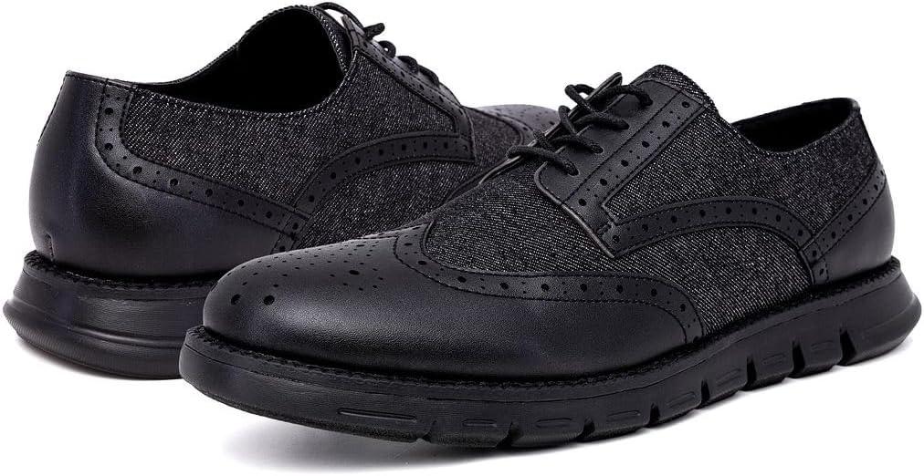 imageNautica Mens Knit Dress Oxford Dress Sneakers Breathable Stylish Lightweight amp Comfortable Ideal for Business or WalkingDenim Black Smooth