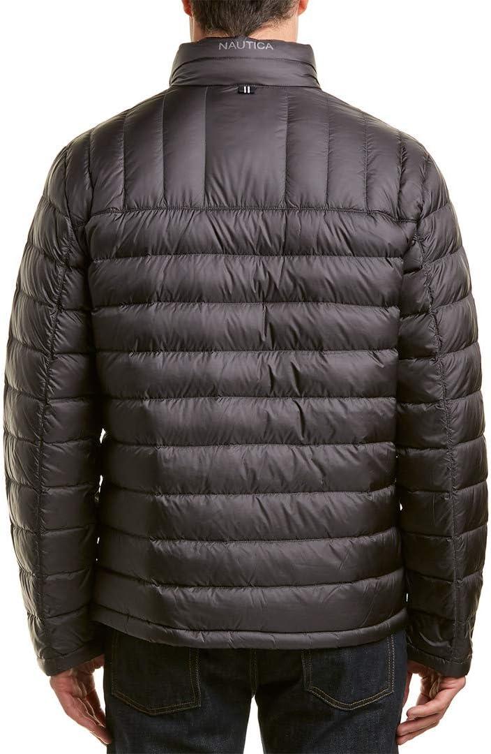 imageNautica Mens Lightweight Quilted Puffer Jacket Full Zip Transitional OuterwearCarbon