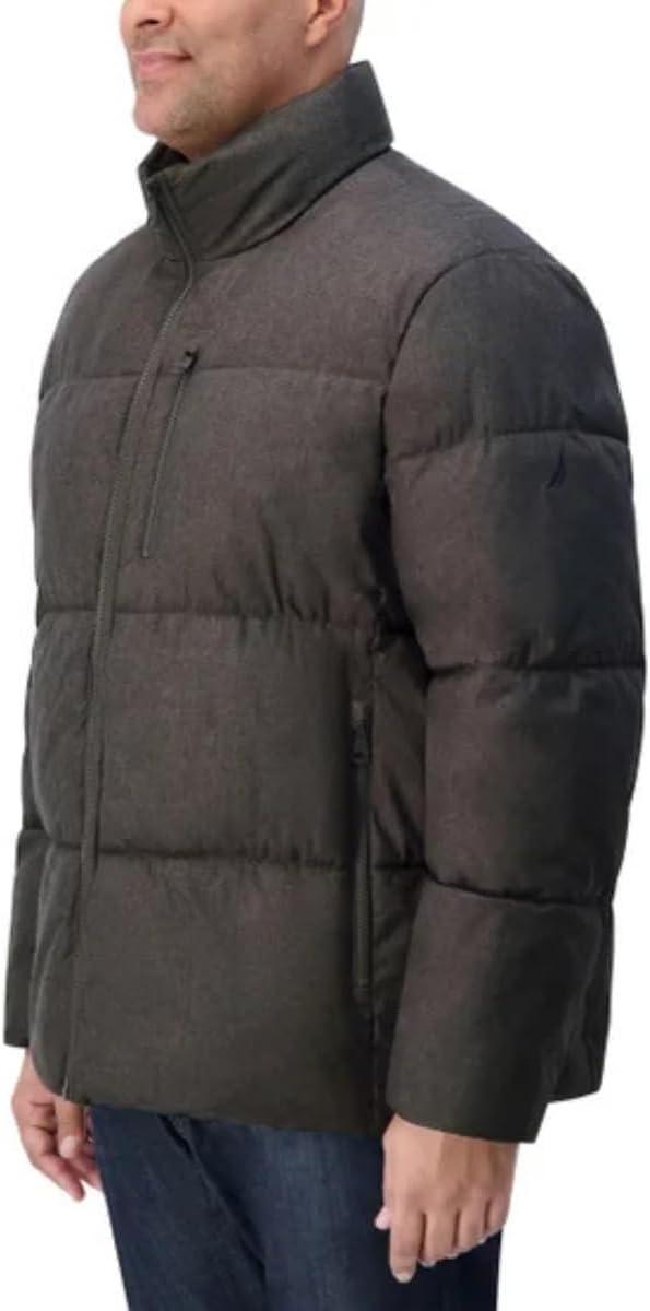 imageNautica Mens Lightweight Quilted Puffer Jacket Full Zip Transitional OuterwearErmine
