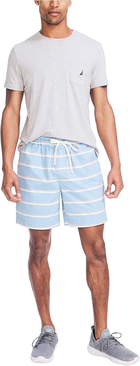 imageNautica Mens Mens 7 Classic Fit Boardwalk ShortsClear Skies Blue