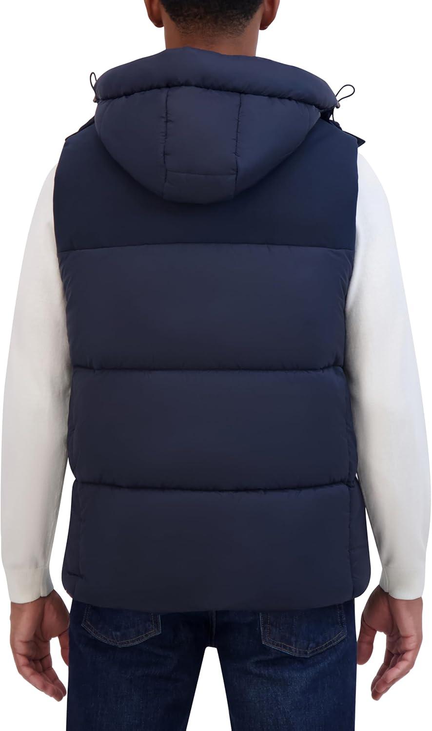 imageNautica Mens Mixed Sheen Quilted VestNavy