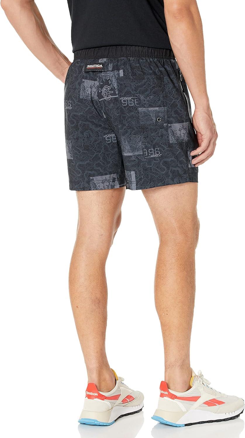 imageNautica Mens Nautica Competition Sustainably Crafted 6 Performance ShortBlack Multi