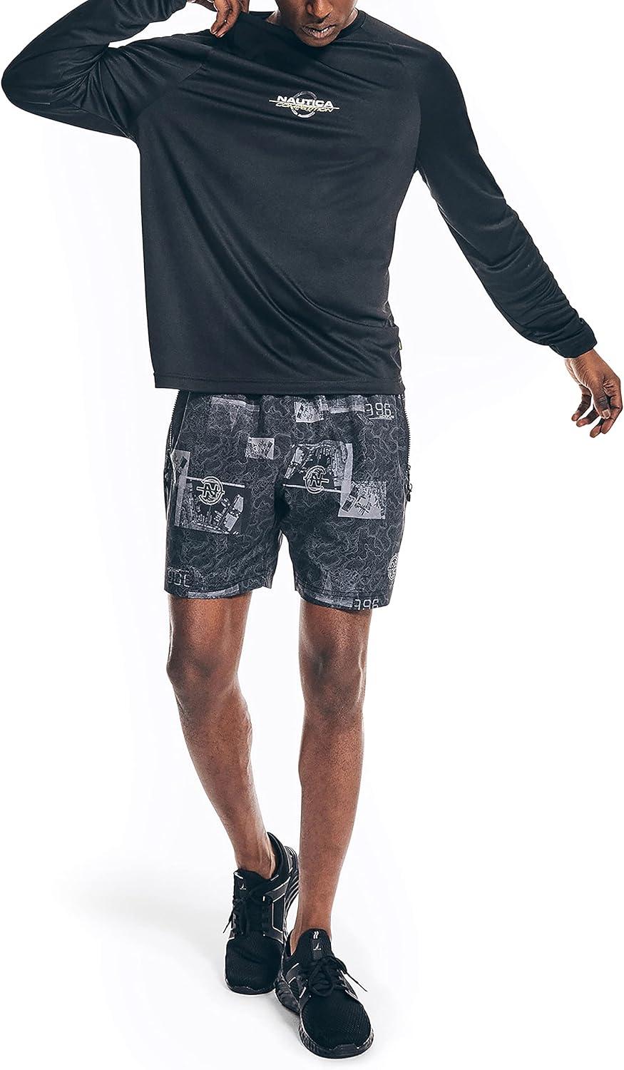 imageNautica Mens Nautica Competition Sustainably Crafted 6 Performance ShortBlack Multi