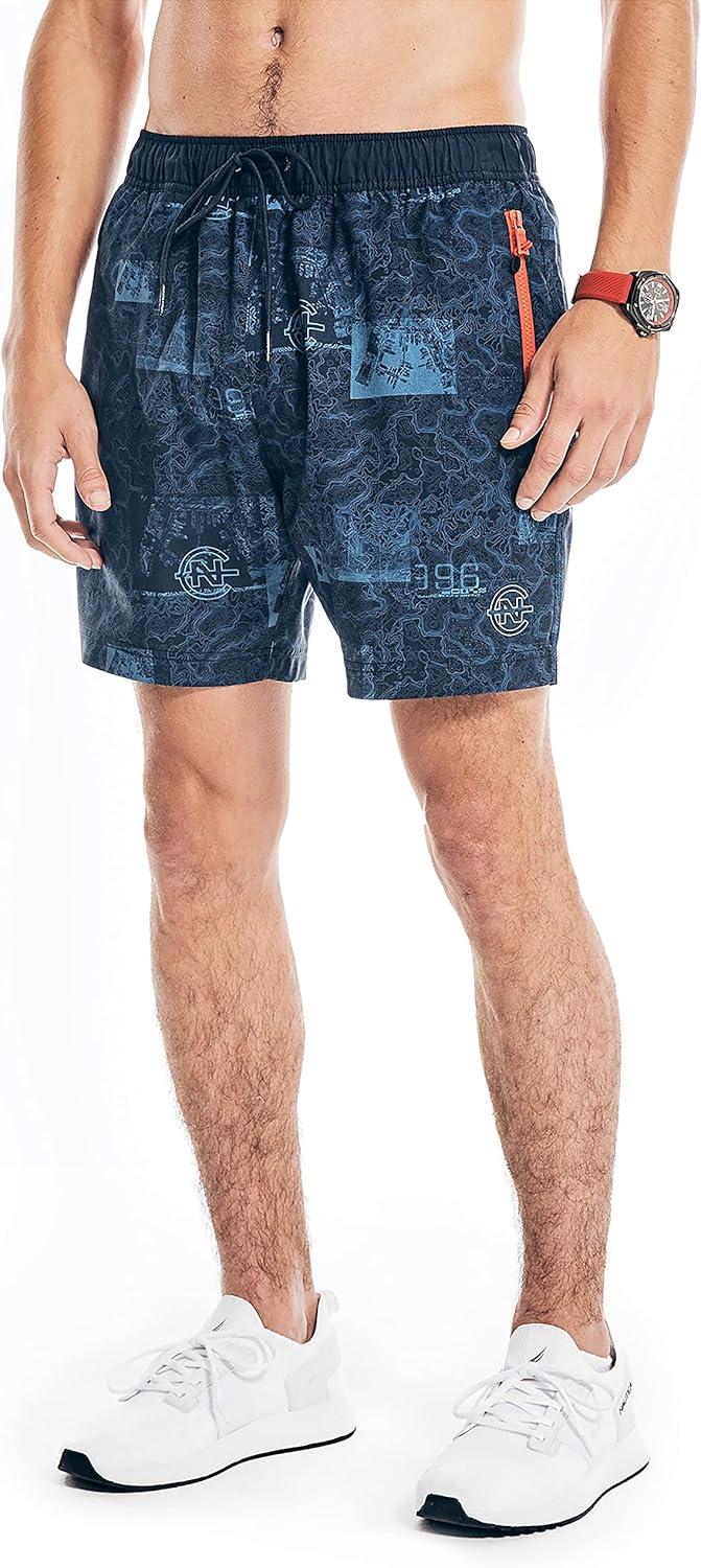 imageNautica Mens Nautica Competition Sustainably Crafted 6 Performance ShortNavy Multi
