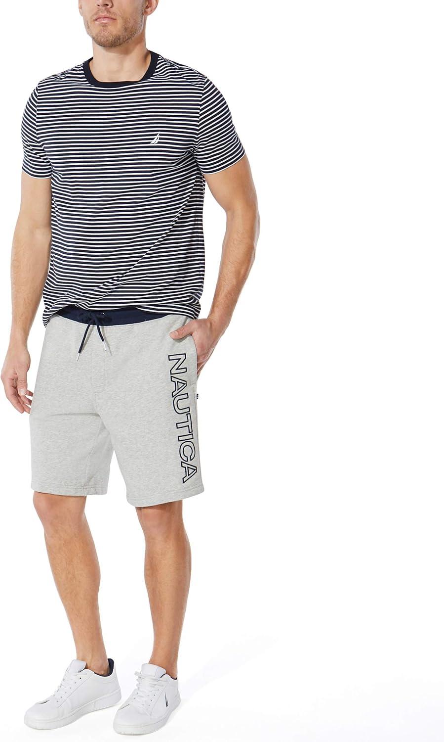 imageNautica Mens Nautica Mens Fleece Logo ShortsGrey Heather