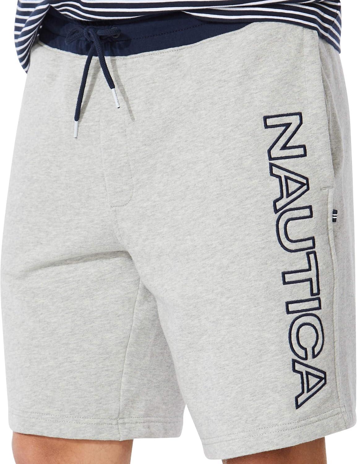 imageNautica Mens Nautica Mens Fleece Logo ShortsGrey Heather