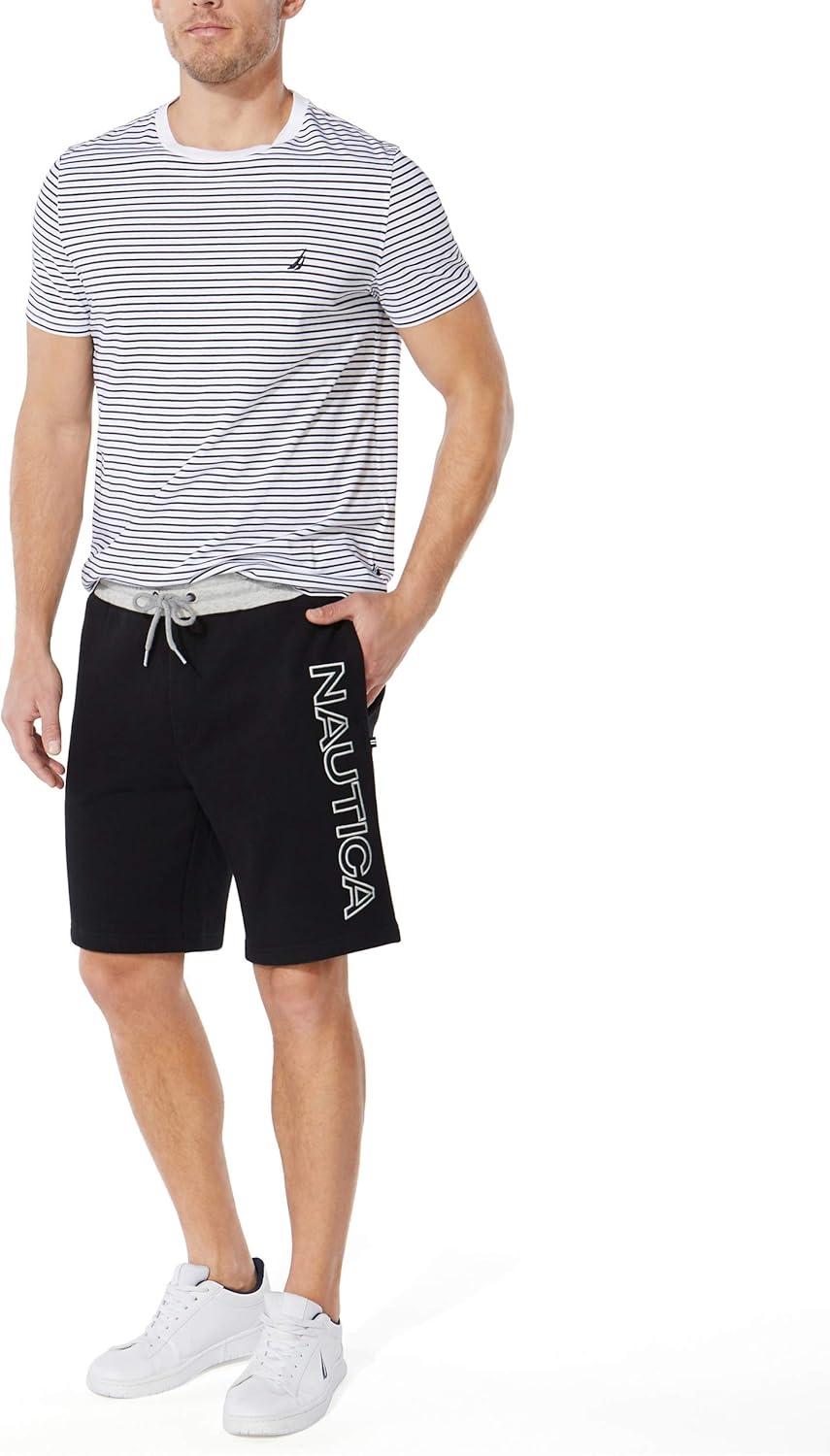 imageNautica Mens Nautica Mens Fleece Logo ShortsTrue Black