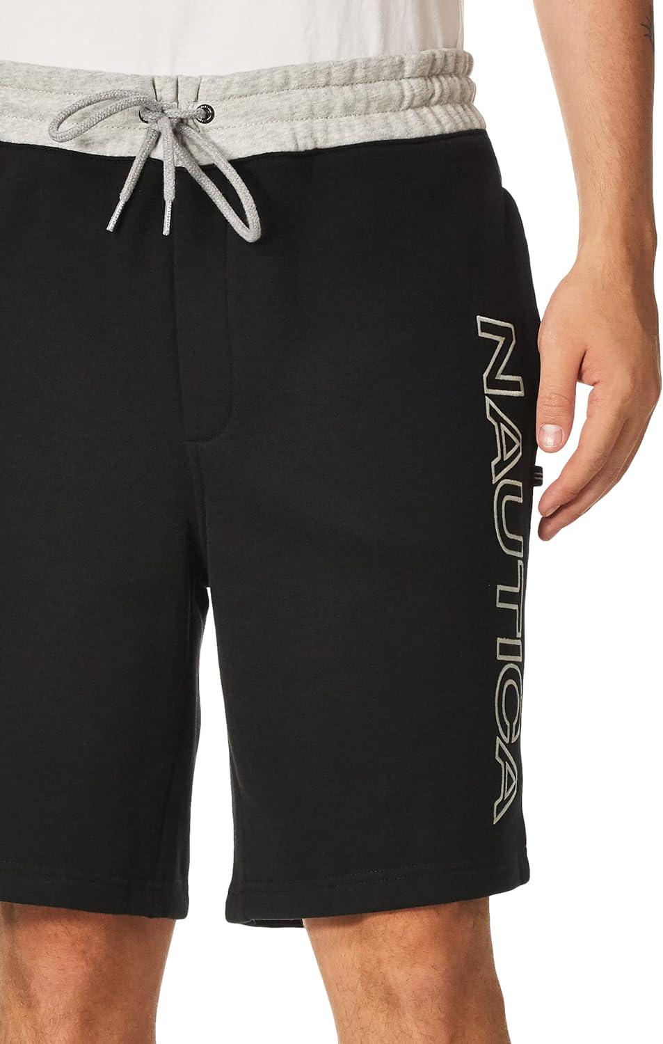 imageNautica Mens Nautica Mens Fleece Logo ShortsTrue Black