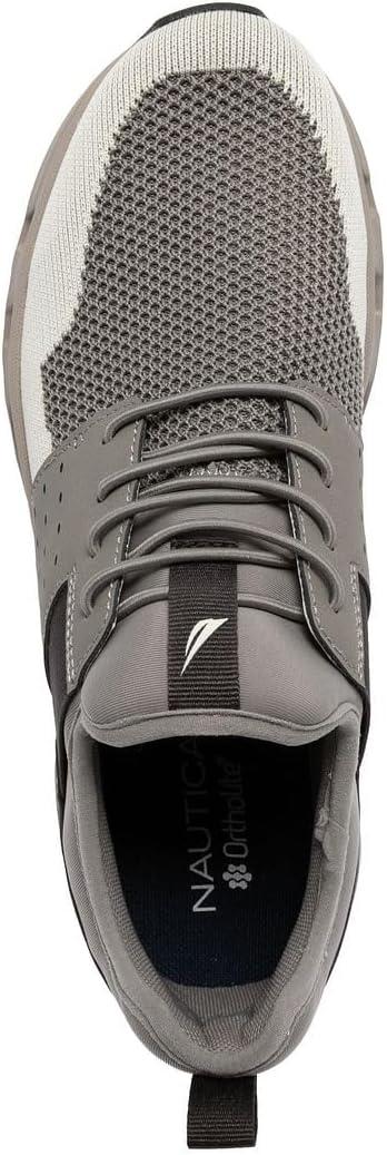 imageNautica Mens Running Sneakers Sport Fashion LaceUp Athletic Soft Shoes for Gym Tennis Men Cushioned Breathable Lightweight amp ComfortableAsh Taupe Zer