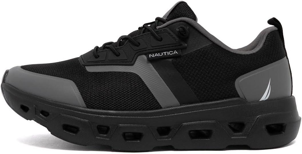 imageNautica Mens Running Sneakers Sport Fashion LaceUp Athletic Soft Shoes for Gym Tennis Men Cushioned Breathable Lightweight amp ComfortableBlack Charcoal Kamilo