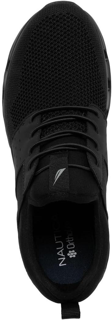 imageNautica Mens Running Sneakers Sport Fashion LaceUp Athletic Soft Shoes for Gym Tennis Men Cushioned Breathable Lightweight amp ComfortableBlack Mono Zer