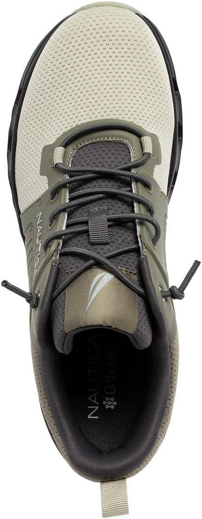 imageNautica Mens Running Sneakers Sport Fashion LaceUp Athletic Soft Shoes for Gym Tennis Men Cushioned Breathable Lightweight amp ComfortableGrey Ivory Neon Metral