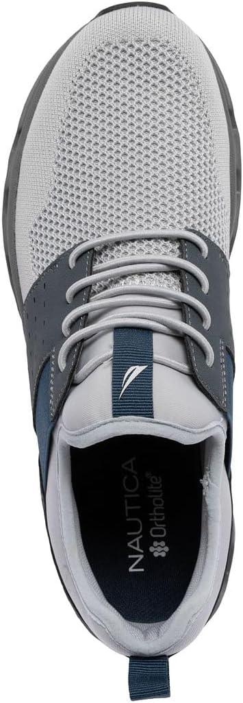 imageNautica Mens Running Sneakers Sport Fashion LaceUp Athletic Soft Shoes for Gym Tennis Men Cushioned Breathable Lightweight amp ComfortableGrey Slate Zer