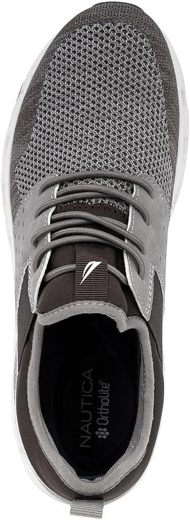 imageNautica Mens Running Sneakers Sport Fashion LaceUp Athletic Soft Shoes for Gym Tennis Men Cushioned Breathable Lightweight amp ComfortableGrey Stone Zer